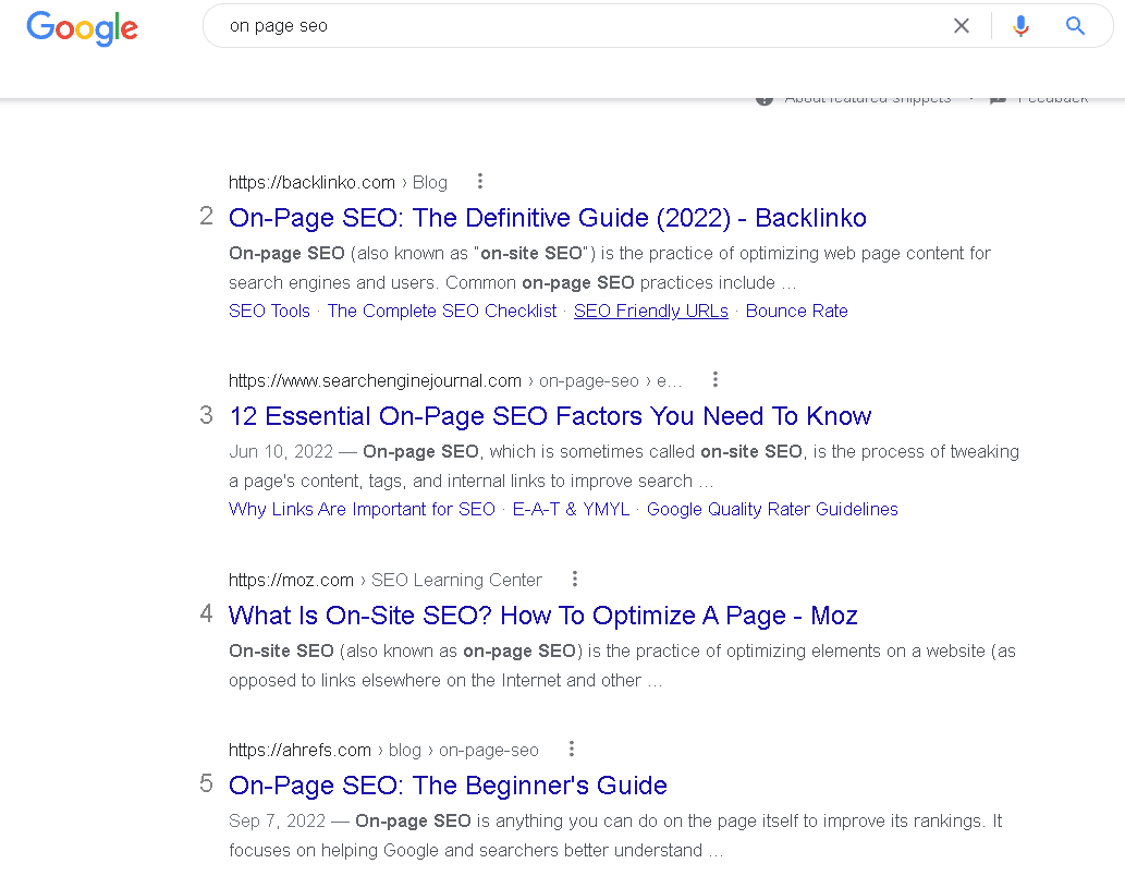 meta description